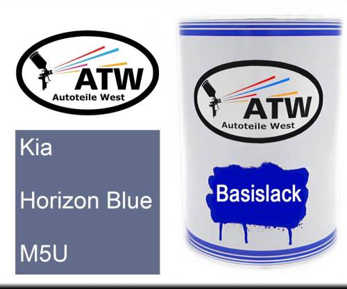 Kia, Horizon Blue, M5U: 500ml Lackdose, von ATW Autoteile West.